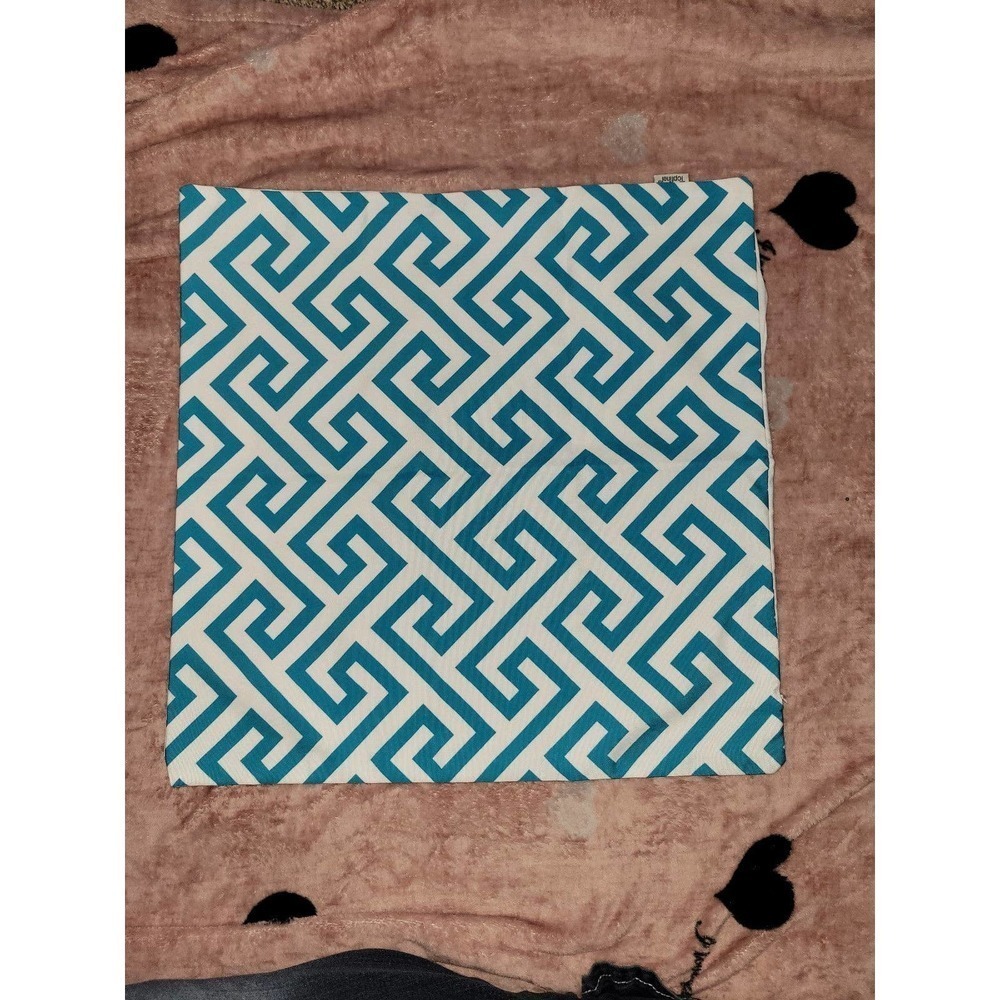 Pillow case Teal And White